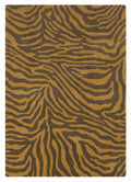 Tapis zébré noir et orange en laine 120x170 – Eden