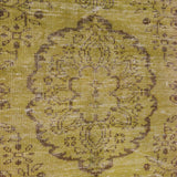 Teppich Grün Vintage aus Wolle – Up-Square – Detail der Webstruktur