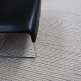 Tapis blanc en laine – Marmara Bikaner : détail de la bordure