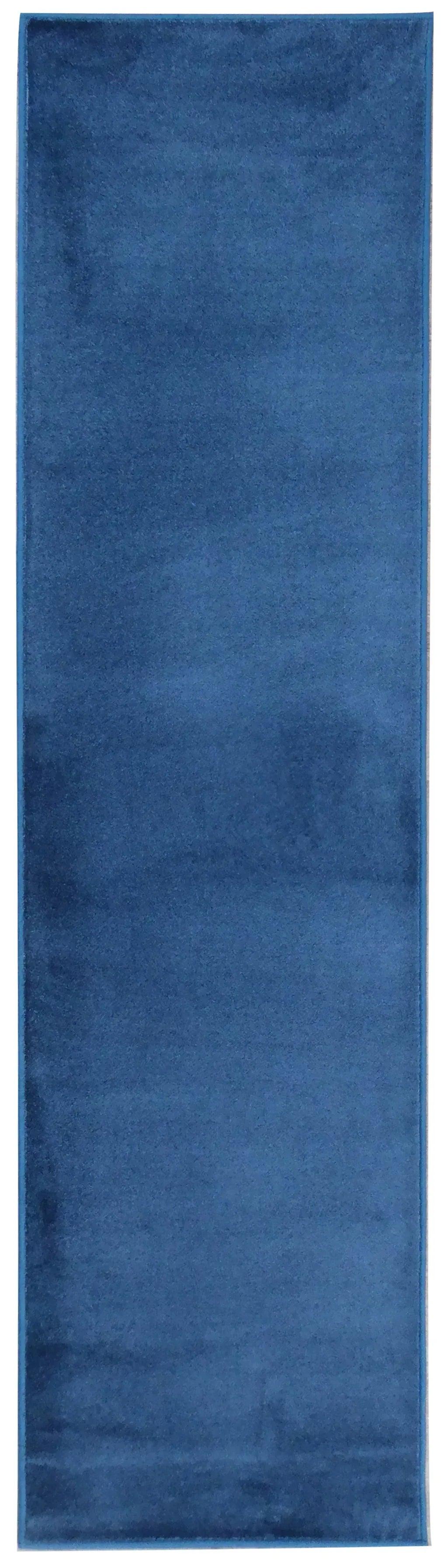 Läufer Blau aus Polyamid – Pacs – Gesamtansicht des Teppichs