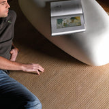 Ivory Wool and Viscose Rug – Safari, in a living room