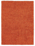 Tapis orange à poils longs en polyester 170x240 – Electra