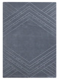 Tapis gris en laine 170x240 – Eden