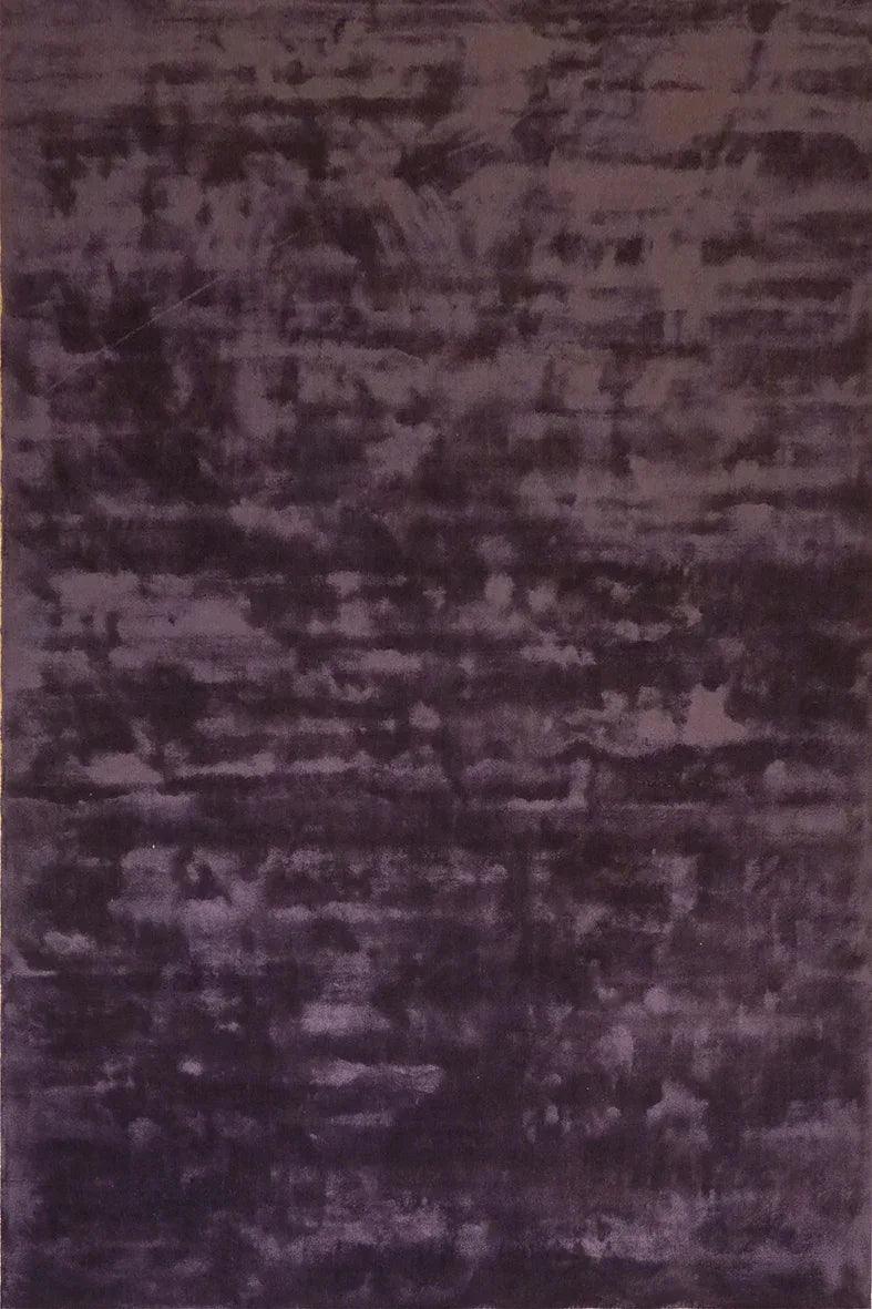 Tapis violet en viscose – Everest Plain : vue d'ensemble du tapis