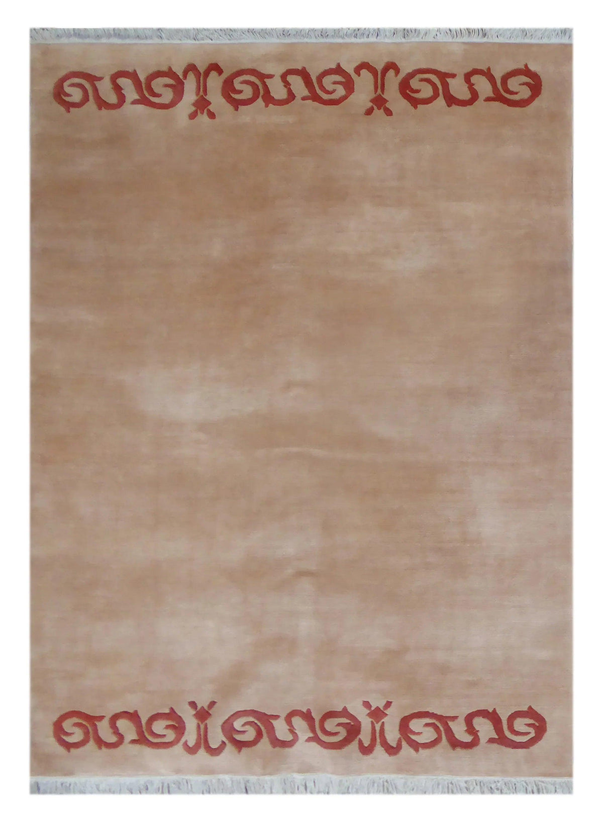 Beige Berber Wool Rug – Indigo – full view of the rug
